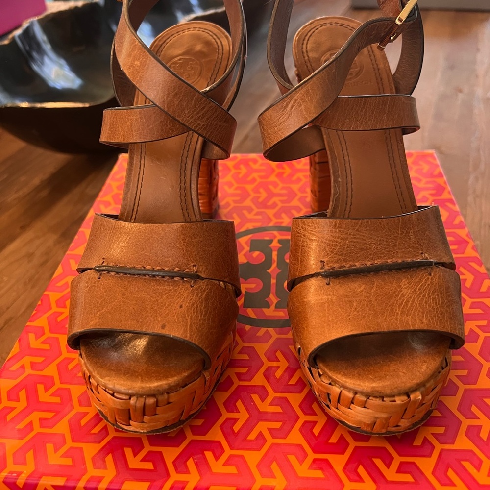 Tory Burch woven heel
